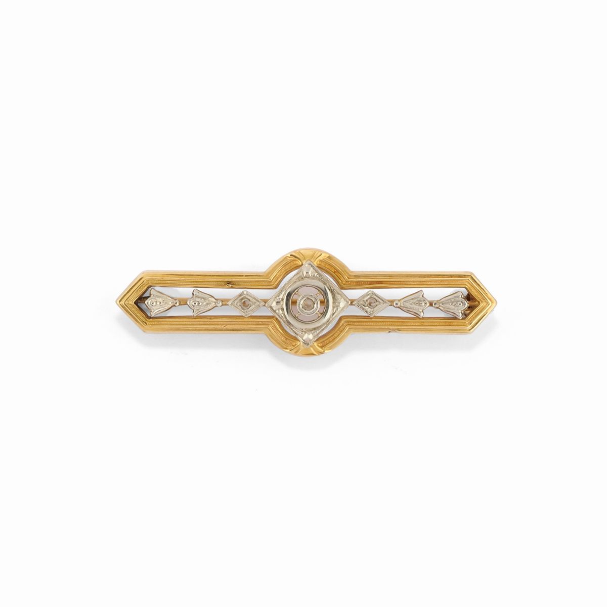 Set di gioielli in oro giallo 18K: Due spille, anello da uomo e orecchini con diamanti