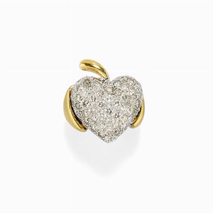 Anello in oro bicolore 18k e diamanti