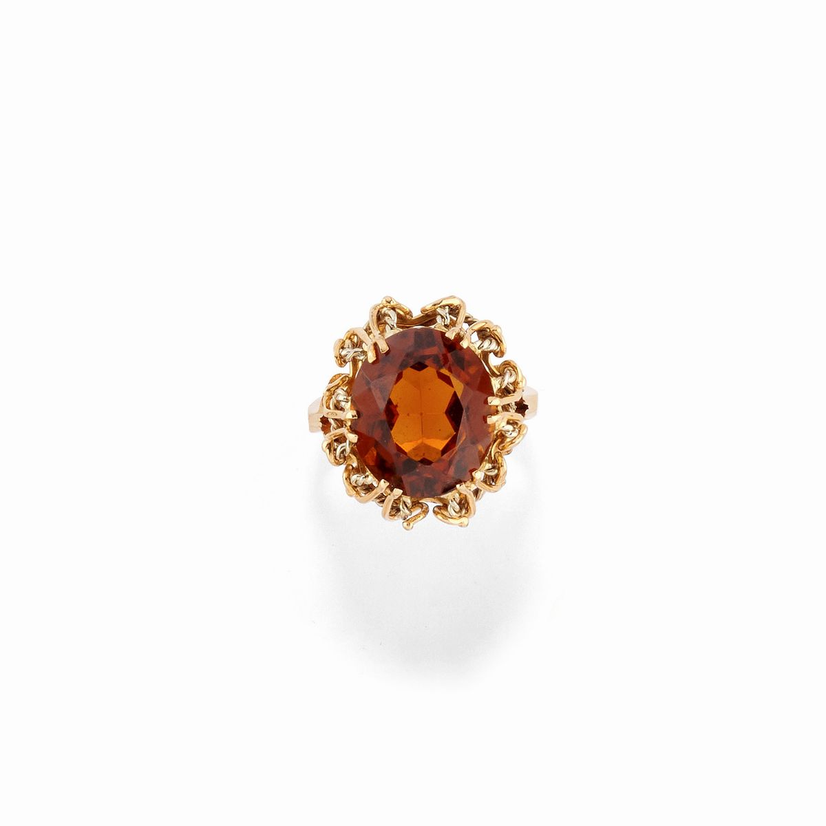 Set di Otto Anelli in Oro Giallo 18K con Pietre Colorate e Perle