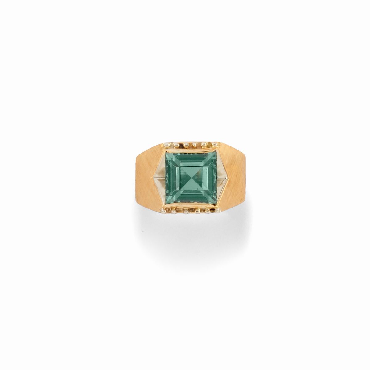 Set di Otto Anelli in Oro Giallo 18K con Pietre Colorate e Perle