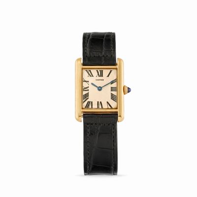 Orologio Tank anni '50, oro 18k