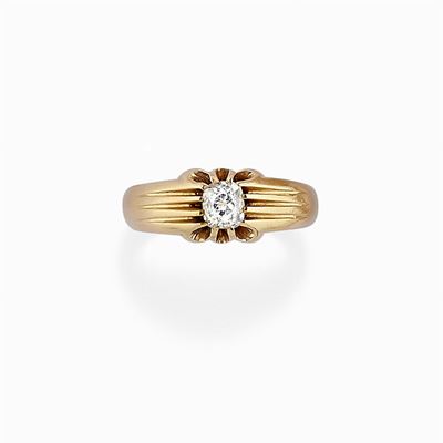 Anello in Oro Giallo 18k e Diamante