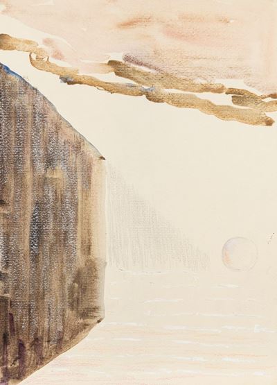 Senza titolo - tempera, pastelli, matita e biacca su carta