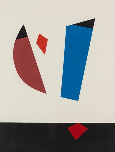 Variante n.5, Composizione 6 (1972), acrilico su cartone telato
