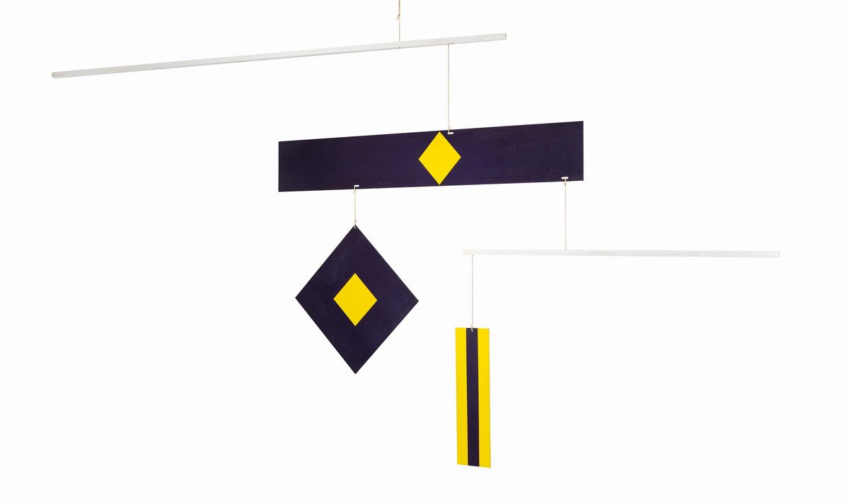 Bruno Munari - Macchina Inutile, alluminio serigrafato e verniciato, 1994