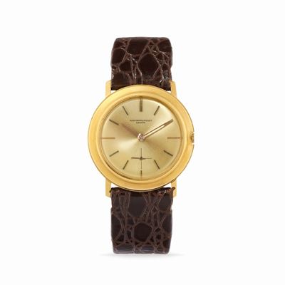 Solotempo, Orologio da polso in oro 18k con quadrante champagne, anni '70