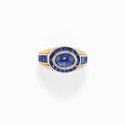 Anello in Oro 9k e Zaffiri