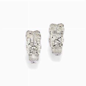 Orecchini in oro bianco 18k e diamanti