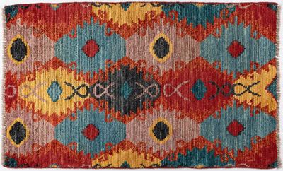 Tappeto Berbero, Nodo Moroccan, Khyber Pakhtunkhwa, Pakistan, lana su trama in cotone, seconda me...