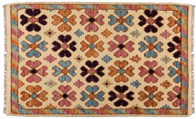 Tappeto nodo Moroccan, annodatura in lana su trama in cotone, regione di Khyber Pakhtunkhwa, Paki...