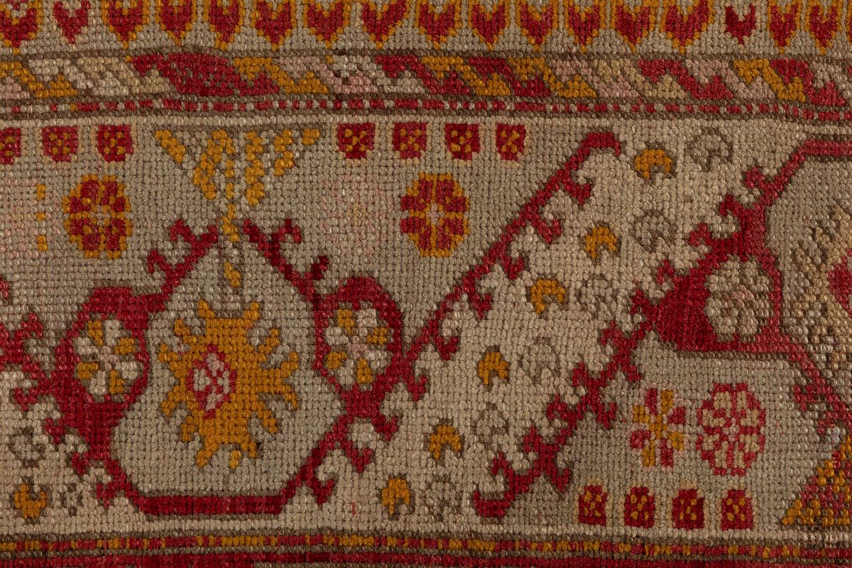 Tappeto Ghiordes, Anatolia occidentale, lana su cotone, fine del secolo XIX