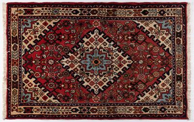 Tappeto Hamadan, Persia occidentale, seconda metà del XX secolo, annodato a mano in lana su coton...