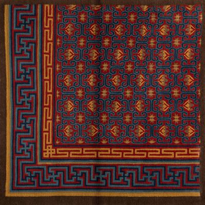 Tappeto Tibet, regione di Kathmandu, Nepal centrale, lana su cotone, annodatura doppia