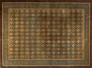 Tappeto Tibet, regione di Kathmandu, Nepal centrale, seconda met&agrave; del secolo XX