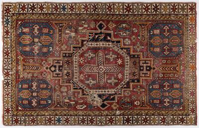 Tappeto Shirwan, regione di Aran, Azerbaijan orientale, fine del XIX secolo, lana su cotone, anno...