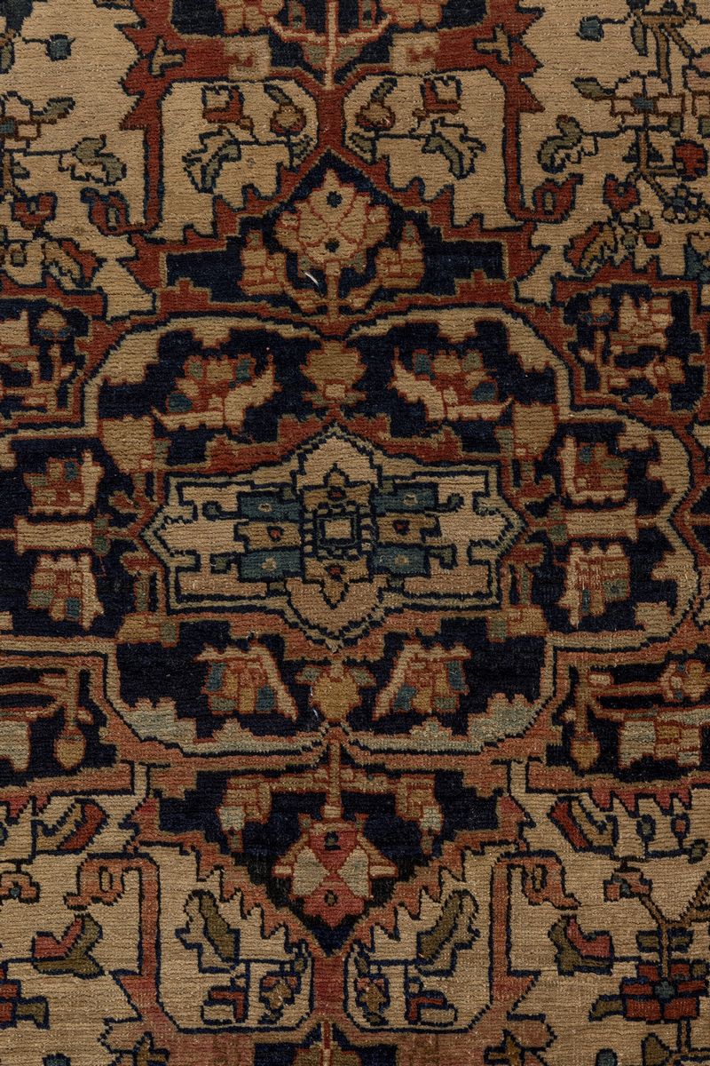 Tappeto Farahan Saroukh, lana su cotone, cm 193 x 125, Persia centrale, fine XIX secolo