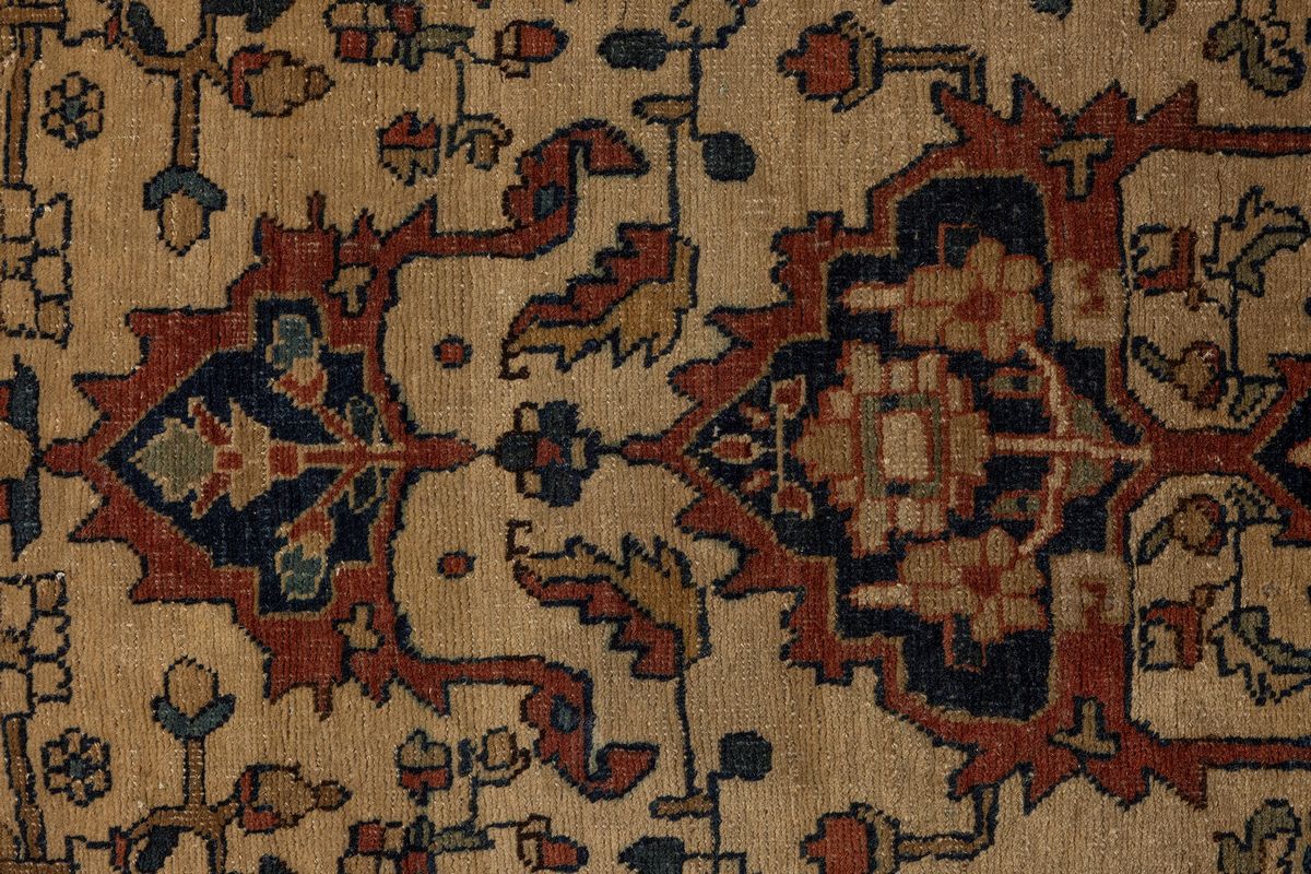 Tappeto Farahan Saroukh, lana su cotone, cm 193 x 125, Persia centrale, fine XIX secolo