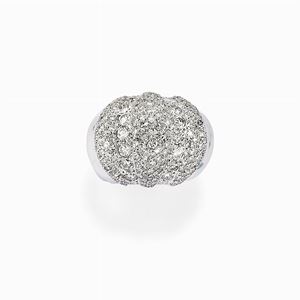  - Anello in oro bianco 18k e diamanti