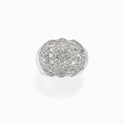 Anello in Oro Bianco 18k e Diamanti