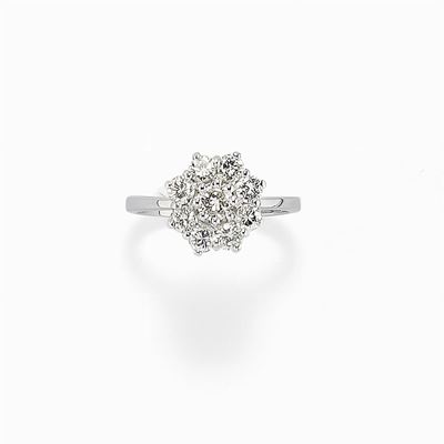 Anello in Oro Bianco 18k e Diamanti