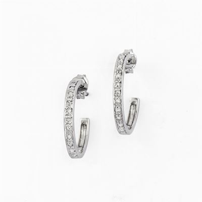 Orecchini in Oro Bianco 18k e Diamanti