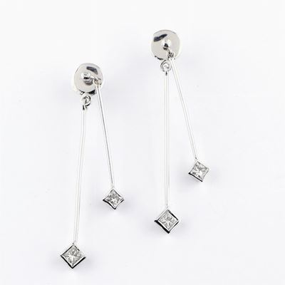 Orecchini in Oro Bianco 18k e Diamanti