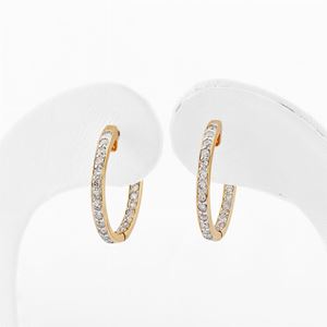 Orecchini in oro giallo 9k e diamanti