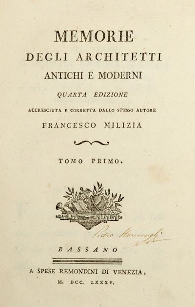 Memorie degli Architetti Antichi e Moderni