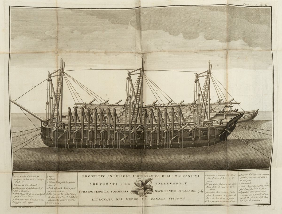 Giovanni Zusto - Descrizione Istorica Dell'estrazione della Pubblica Nave la Fenice dal Canale Sp...