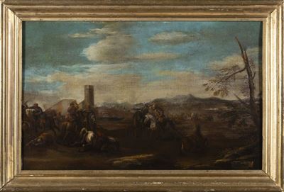 Paesaggio con Scontro di Cavalieri