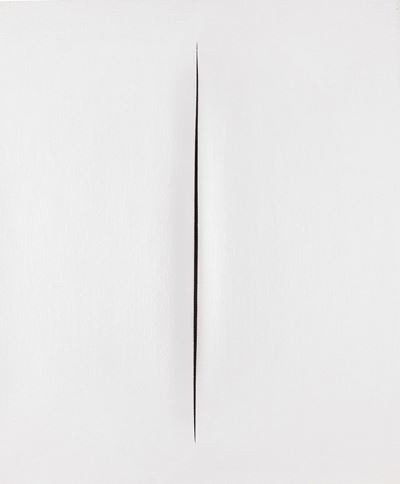 Concetto spaziale, Attesa, idropittura su tela