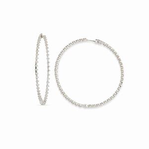  - Orecchini in oro bianco 18K e pietre incolore