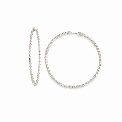 Orecchini in oro bianco 18K con pietre incolore