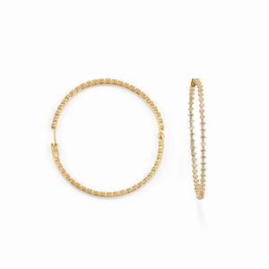  - Orecchini in oro giallo 18K e pietre incolore