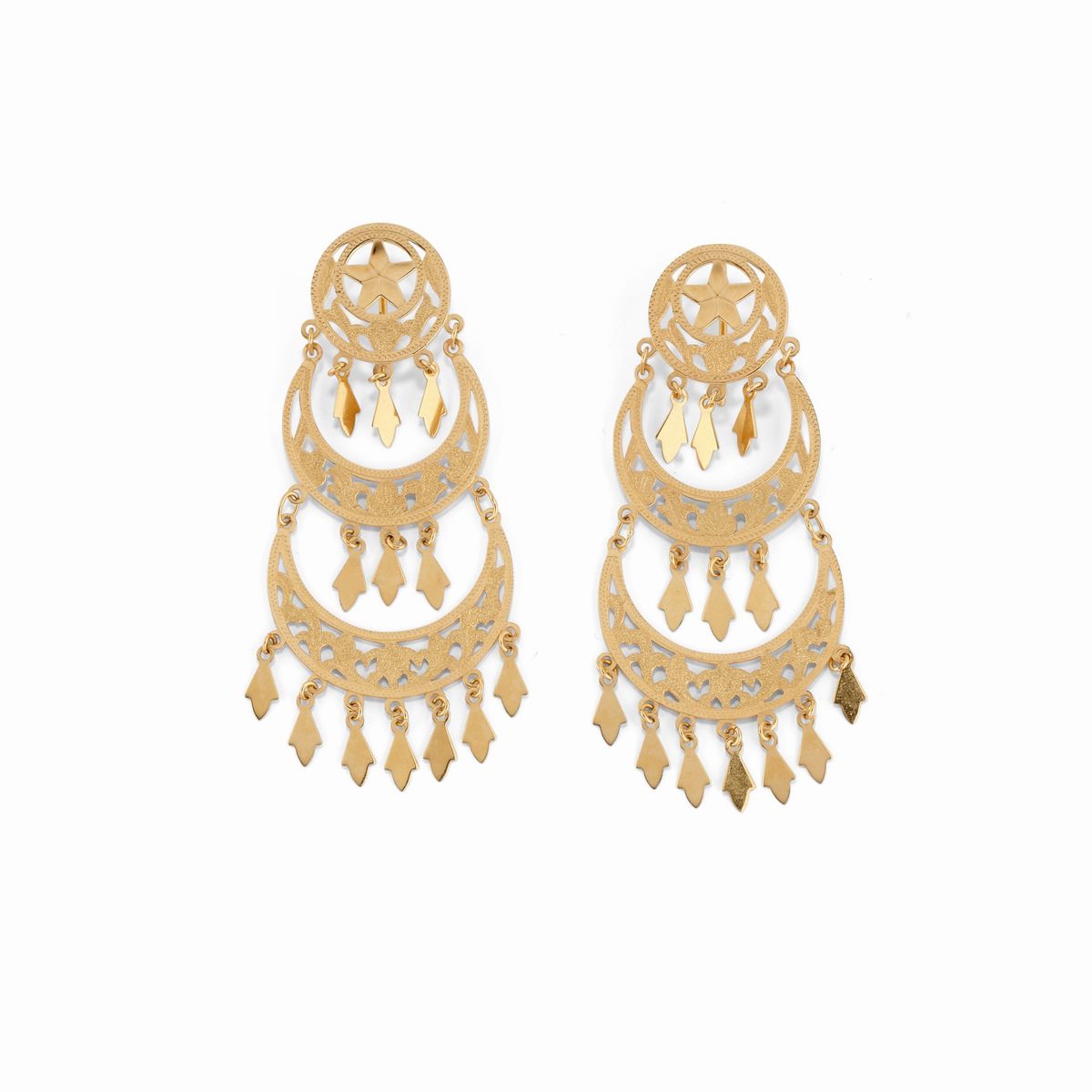 Orecchini Oro giallo 375/9K Zirconia 14 pietra – Schmuck GmbH