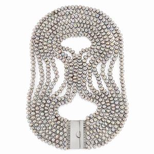 Collana in argento 925 e perle Tahiti