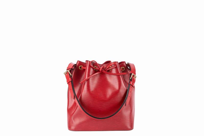 Sold at Auction: Louis Vuitton, LOUIS VUITTON SHOULDER BAG NOE RED CALF  LEATHER