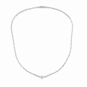 Collana in oro bianco 18K e diamante