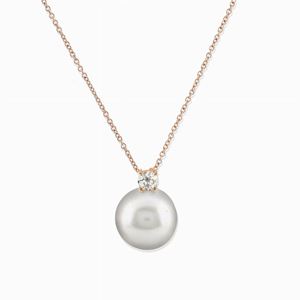 18K yellow gold cultured pearls and onyx necklace, signed J. Rivière