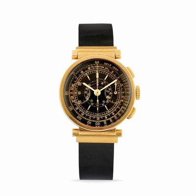 Compur, Orologio da polso, anni ‘40, cassa rotonda in oro 18k