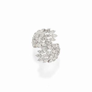  - Anello in oro bianco 18K e diamanti