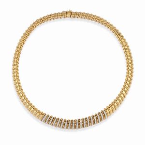  - Collana in oro giallo 18K e diamanti