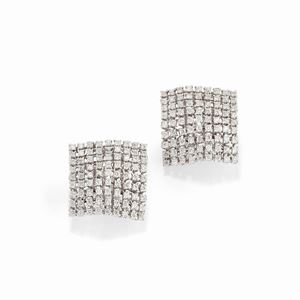  - Orecchini in oro bianco 18K e diamanti