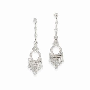  - Orecchini in oro bianco 18K e diamanti