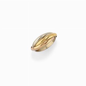 A 18K three-color gold ring, Cartier