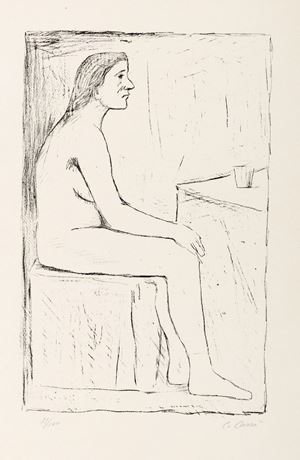 Carrà Carlo - Seated nude - secrets