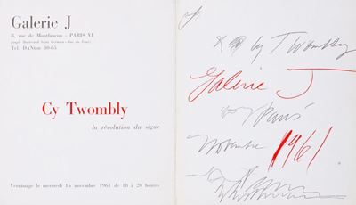 'Una parafrasi per Cy Twombly', volume esemplare 109/500