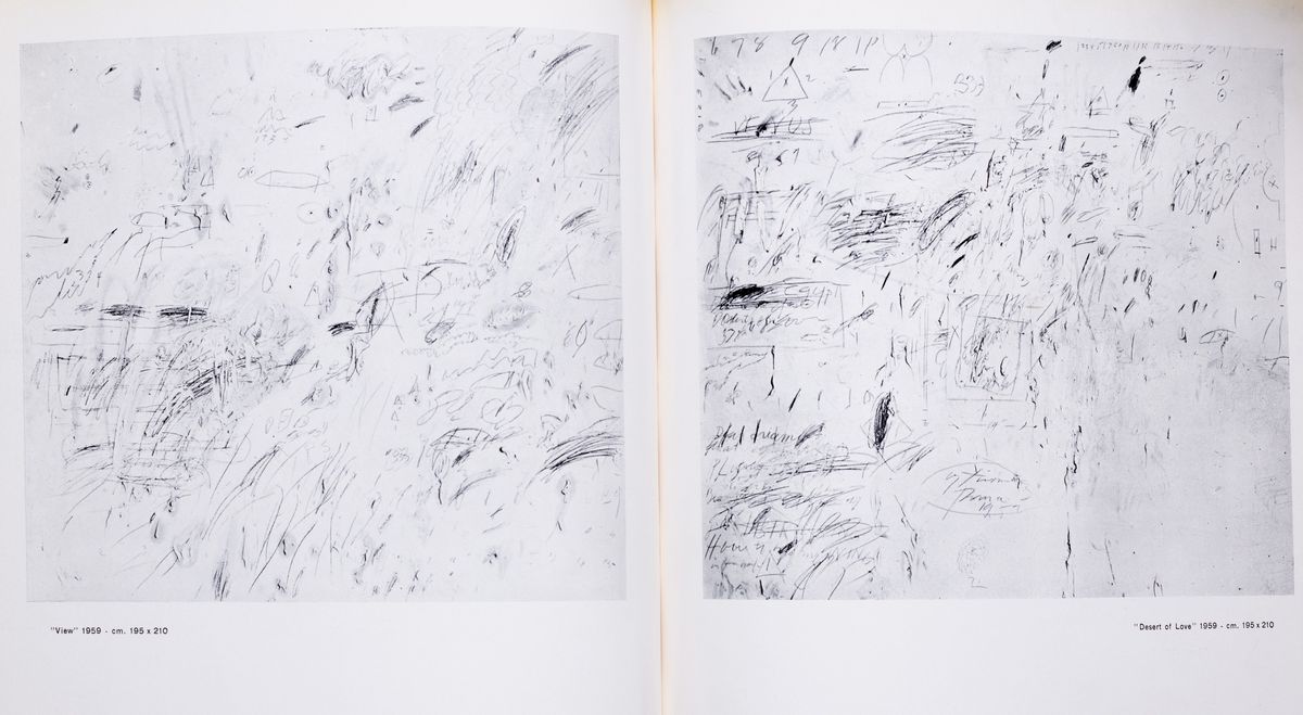 Cy Twombly - Galerie J, Parigi (Pieghevole di invito alla mostra, 1961)