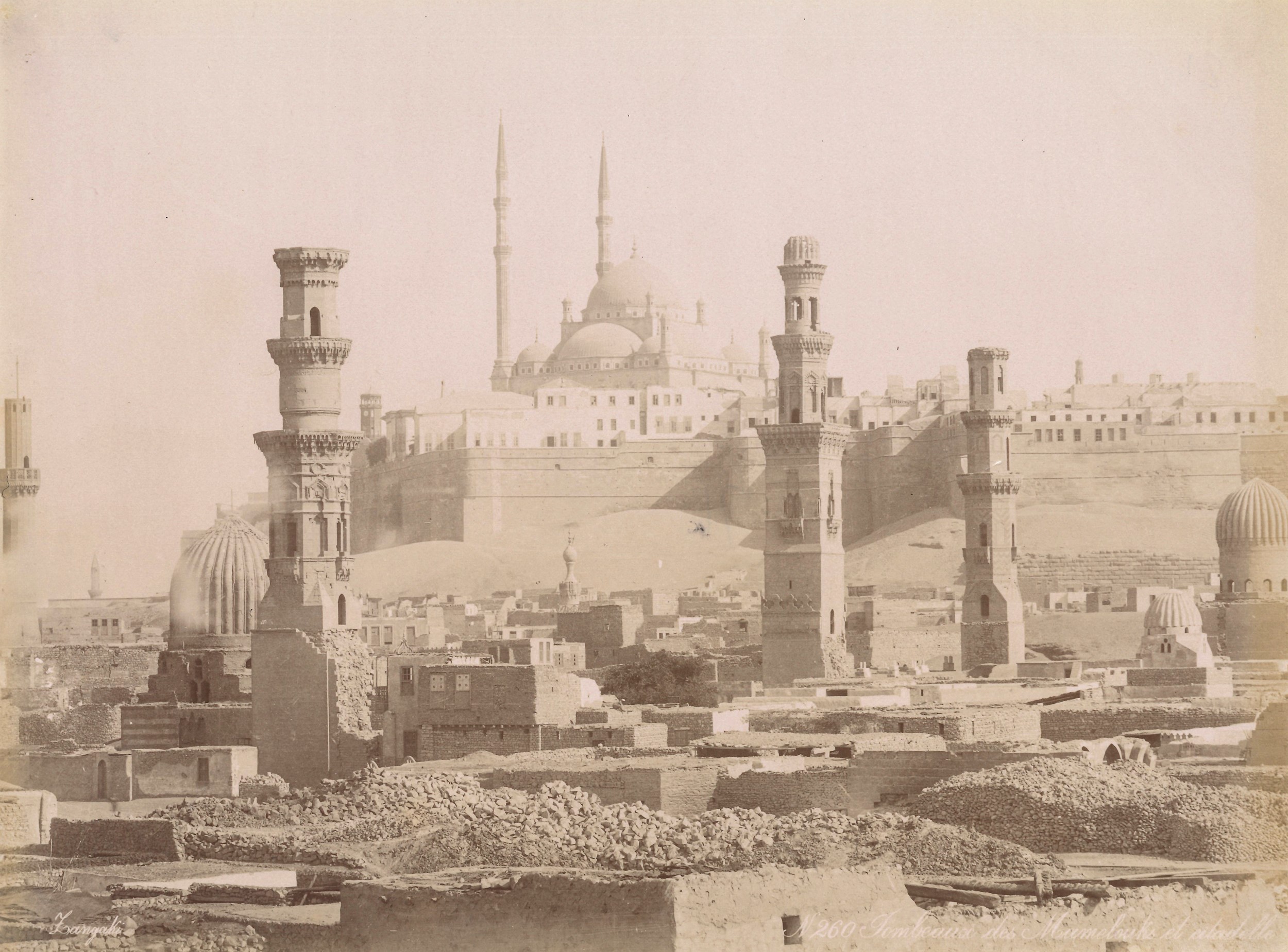 George & Constantine Zangaki - Mosquee De Mohamet Ali, Fontaine Des Aboutiens ; Place De Lesseps,...