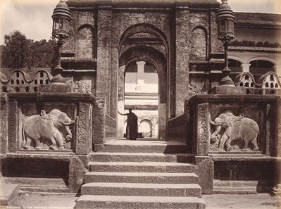 Entrace To The Buddhist Temple, Kandy, Ceylon